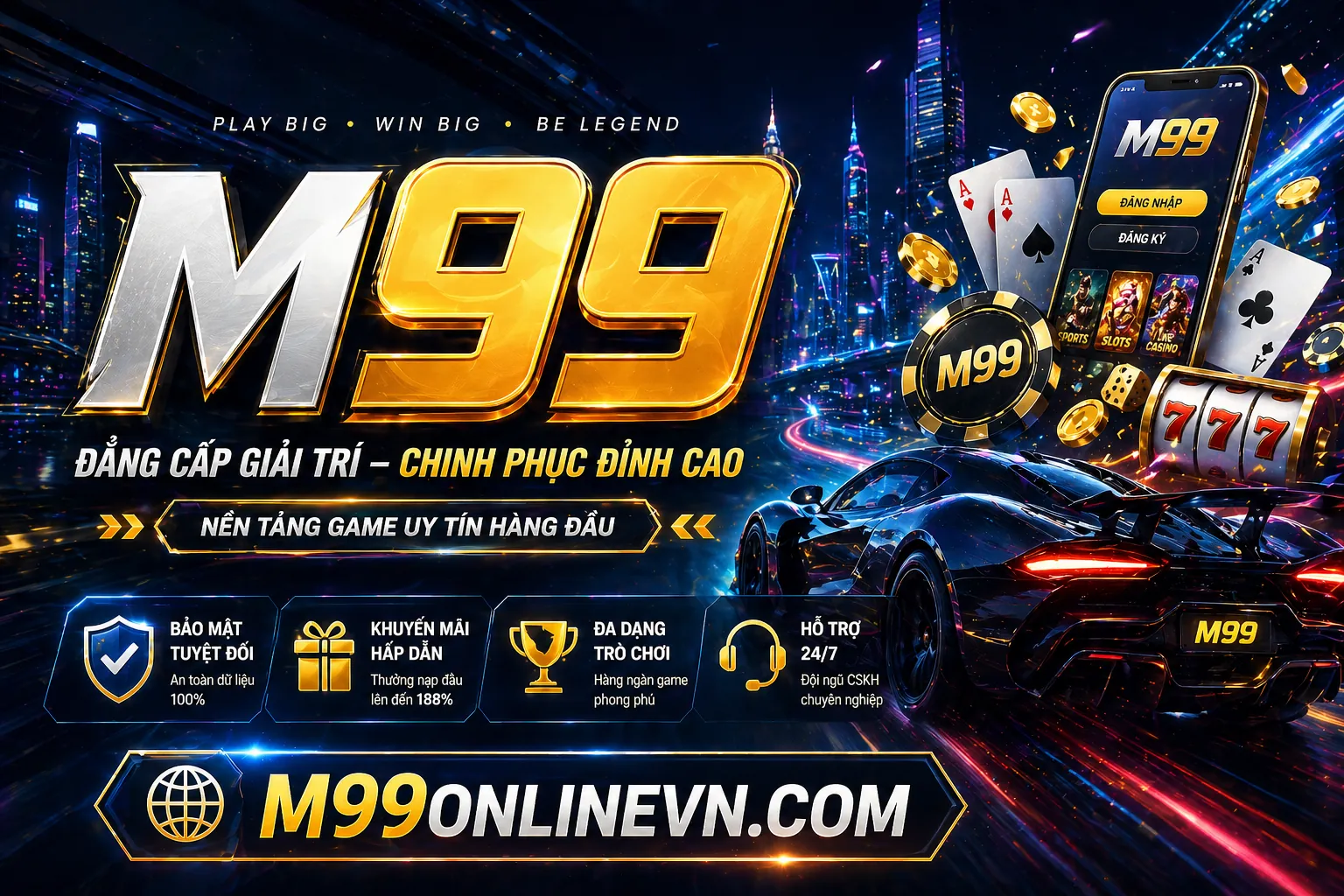 Bàn Baccarat sang trọng với các lá bài và chip cược